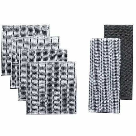 Sale Food Network Awning Stripe Kitchen Towel & Dishcloth 6-Pk. Kitchen Linens