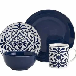 Clearance Food Network Bjorn Navy 16-Pc. Dinnerware Set Dinnerware & Serveware