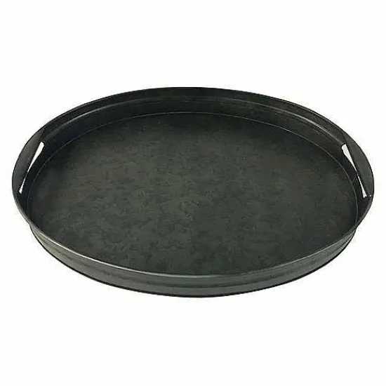 Discount Food Network Galvanized Metal Serving Tray Dinnerware & Serveware