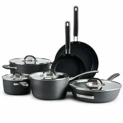 Hot Food Network 10-Pc. Hard-Anodized Nonstick Cookware Set Cookware & Bakeware