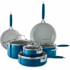 Discount Food Network 10-Pc. Nonstick Ceramic Cookware Set Cookware & Bakeware