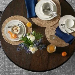 Sale Food Network 4-Pc. Round Jute Placemat Set Table Linens