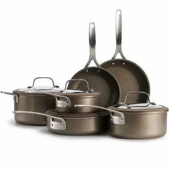 New Food Network 10-Pc. Textured Titanium Nonstick Cookware Set Cookware & Bakeware