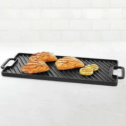 New Food Network Pre-Seasoned Cast-Iron Reversible Grill Cookware & Bakeware