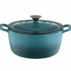 Best Food Network 7-Qt. Ombre Enameled Cast-Iron Dutch Oven Cookware & Bakeware