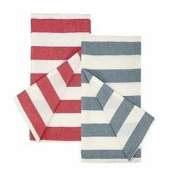 New Food Network Red & Blue Stripe Flour Sack Kitchen Towel 2-Pk. Kitchen Linens