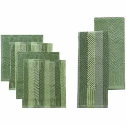 Discount Food Network Striped Kitchen Towel & Dishcloth Multi-Pack Kitchen Linens