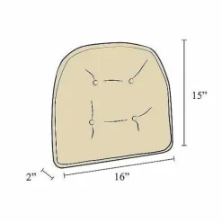 New Food Network The Gripper Faux-Leather Chair Pad Decorative Pillows & Chair Pads