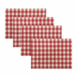 Best Food Network Vinyl Gingham Placemat 4-Pk. Table Linens